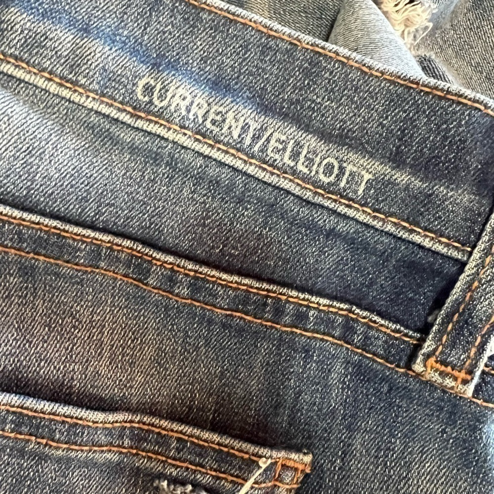 Current Elliott No Stretch Jeans Women's Size‎ 28 High Waist Mom Jeans Distress - Picture 3 of 7
